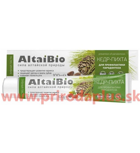 Zubná pasta AltajBio - céder, sibírska jedľa a koloidné striebro 75ml
